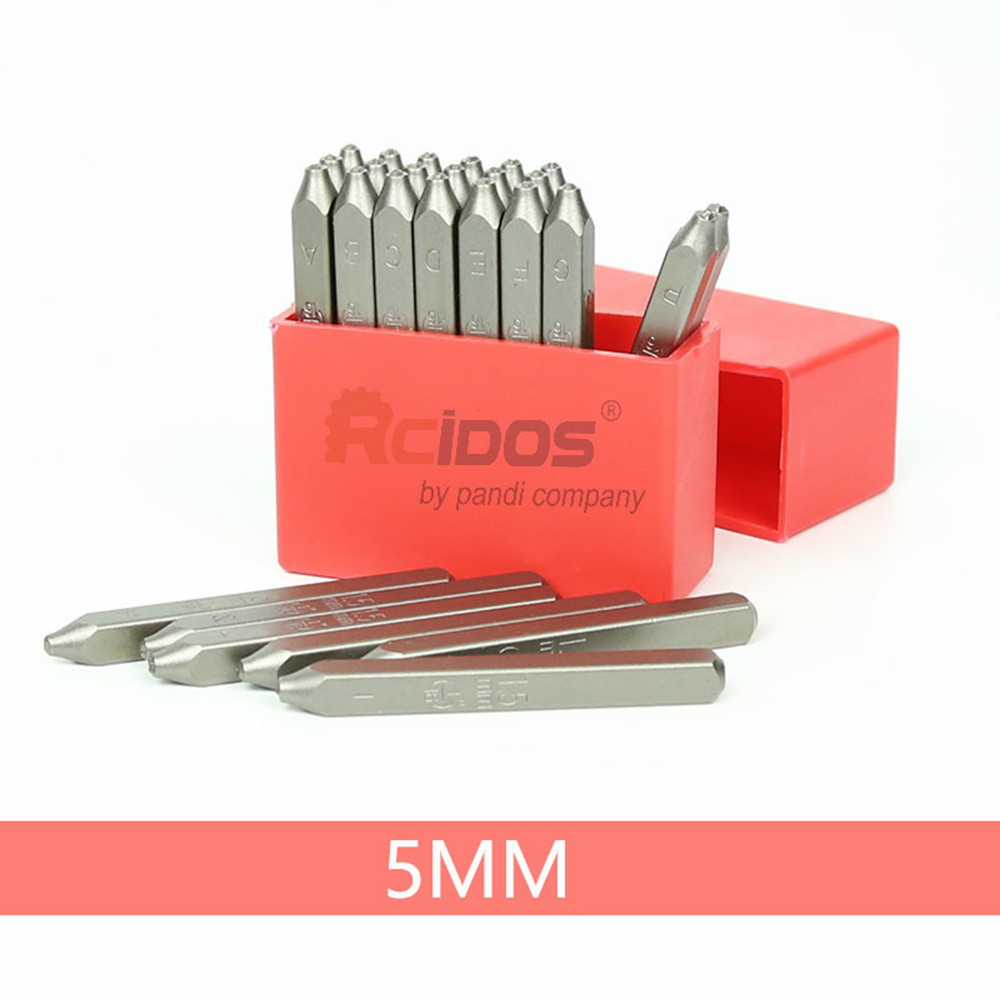 

5MM English letters Standard Font style punch stamps alphabets(A-Z &) 27pcs/box