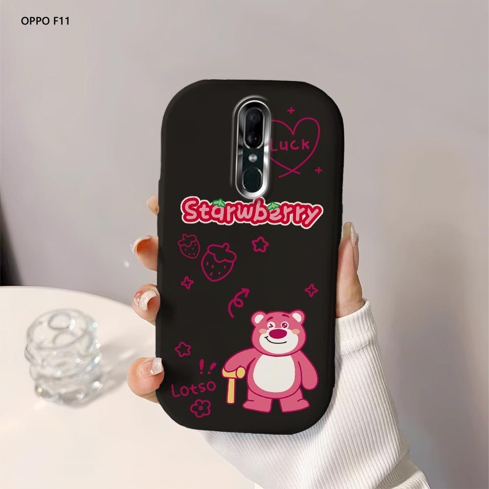Untuk OPPO F11 F9 Pro A5 A3S A12e Soft Original Liquid Silicone Casing Cartoon Lotso Skin Feel Back 