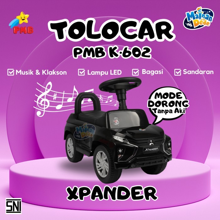 Mainan Anak Mobil Mobilan Dorong Manual TOLOCAR PMB K602 K602B K602C - K602 hitam, DUS BAWAAN