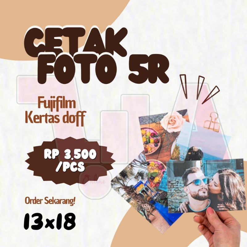 CETAK FOTO 5R ATAU 13X18 KERTAS DOFF FUJI
