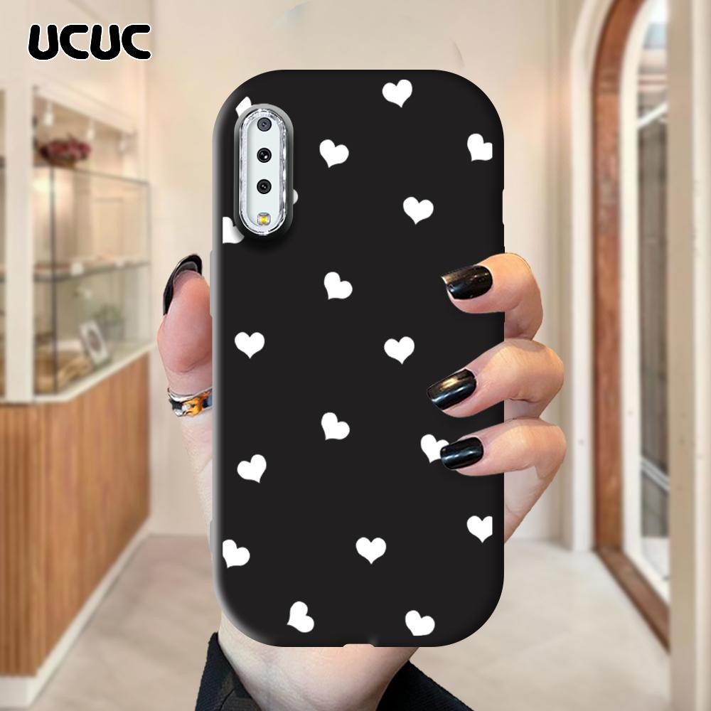 UCUC Compitable With Samsung A7 2018 A750 Soft Silicone Cute Simple Love Floral Flower Pattern Untuk