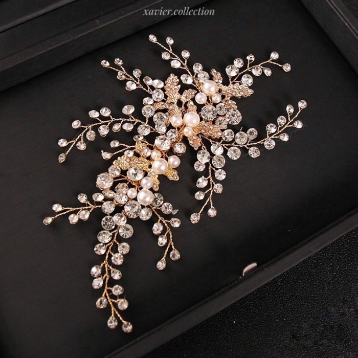 Debora Hair Piece / Aksesoris Wedding Rambut Pesta / Aksesoris Rambut