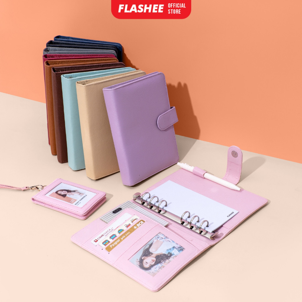 

Agenda Polos A6 6 Ring Eksklusif Levi Cover Binder A6 Polos Buku Catatan Keuangan Notebook Polos