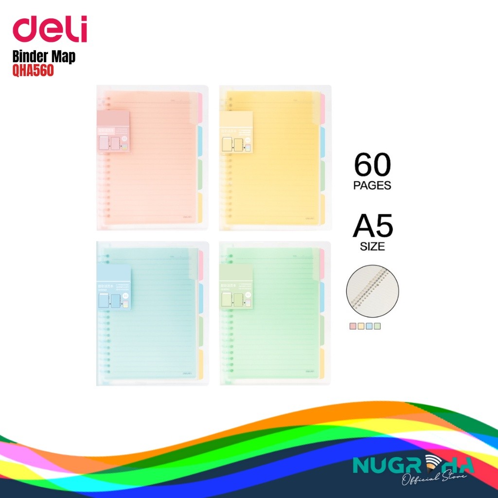 

BINDER MAP / BUKU CATATAN A5 DELI QHA560