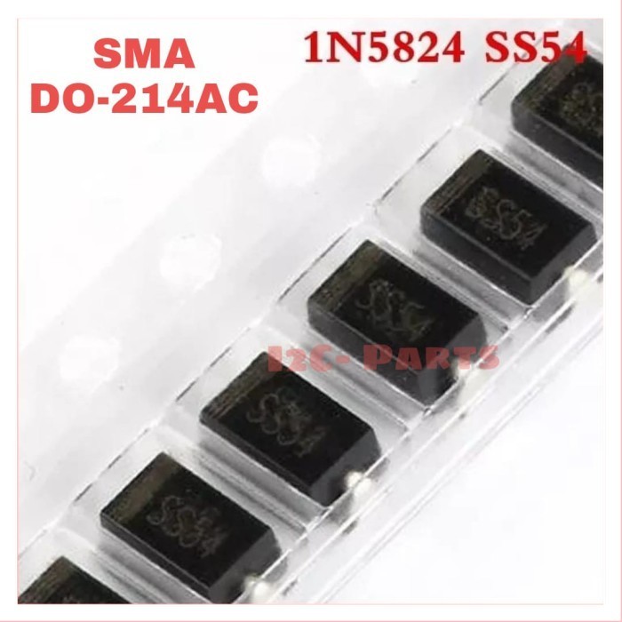 SMEStore DIODA SS54 SMD 5A 1N5824 SMA DO-214AC SCHOTTKY BARRIER RECTIFIER SR540