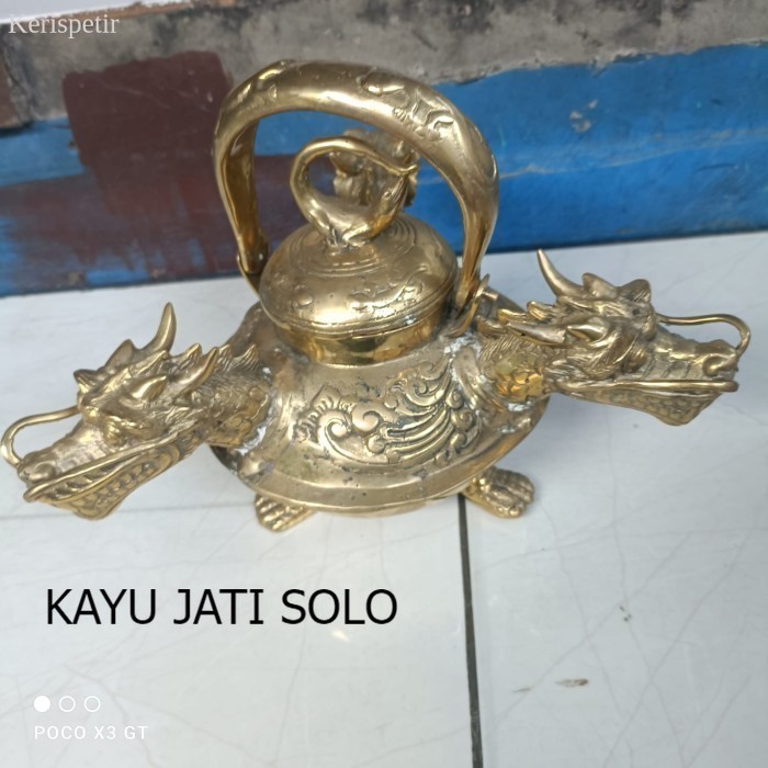 

teko naga emas full kuningan keala 3 terbesar Antikan KJS72 antik terlaris