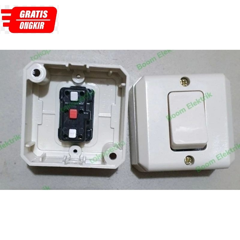 Saklar Engkel Tukar/Hotel Tunggal OB Tempel Broco New Gee