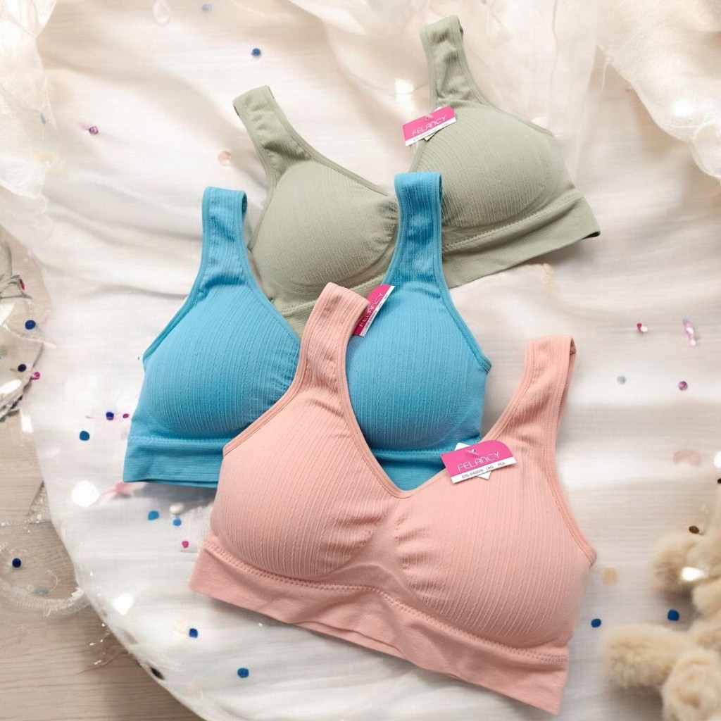 Bra BH Sport Wanita FELANCY 040010 - Tanpa Kawat - Tanpa Kait - Size L XL - Sport Bra Felancy