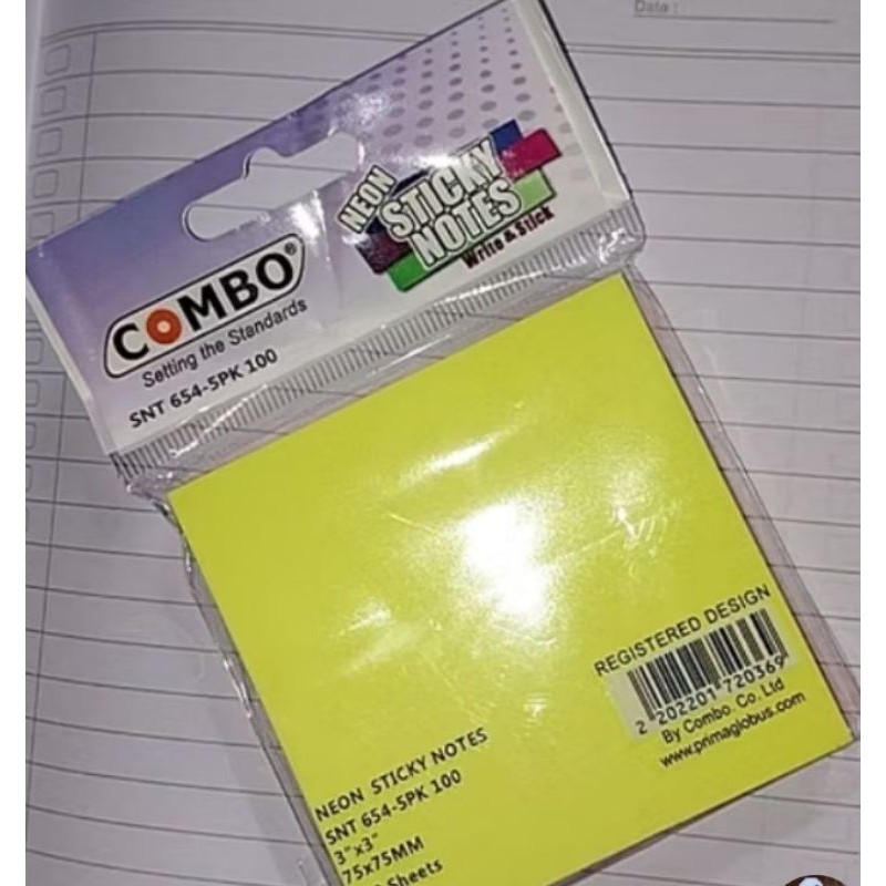 

Sticky Note / Kertas Memo Tempel / combo SNT 654 5PK 100 Lembar