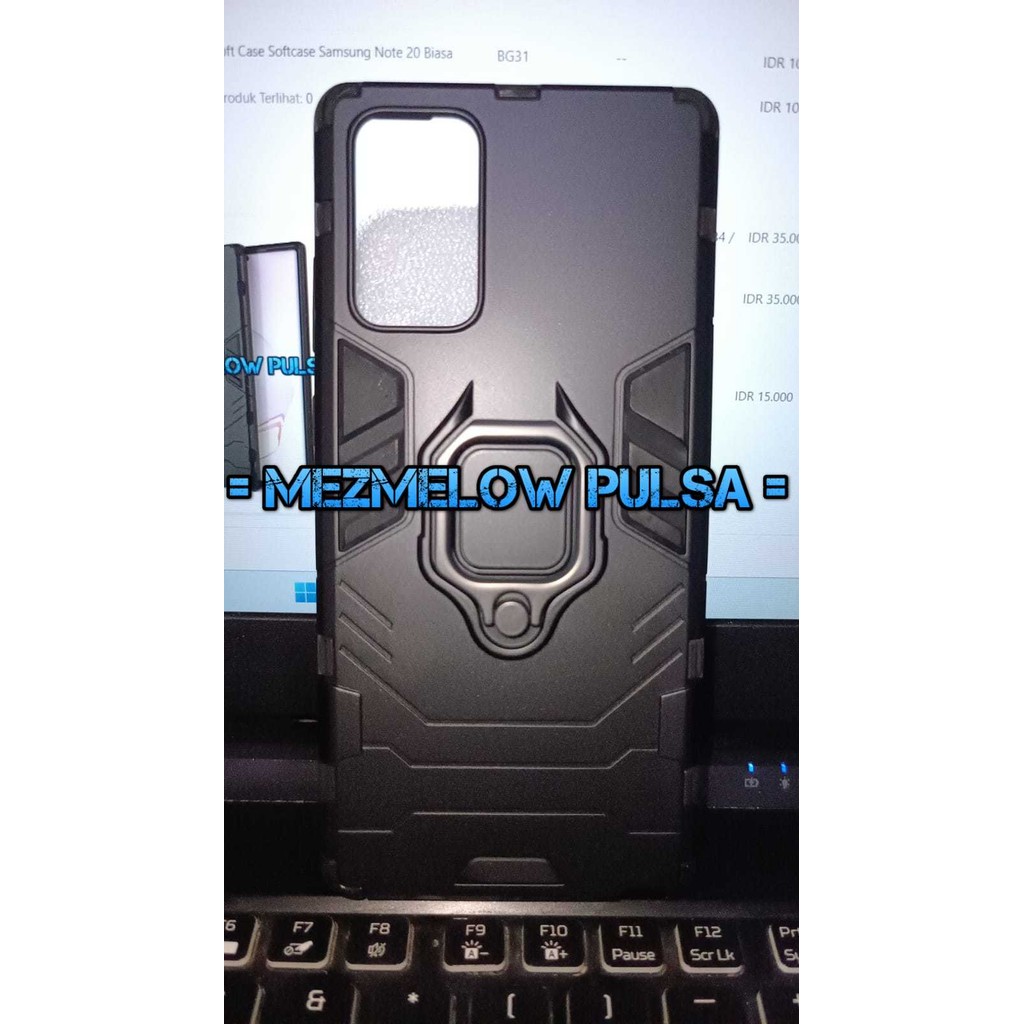 Case Magnet Caseng Hard Case Tebal Ring Stand Armor Case SAMSUNG NOTE 20 BIASA - Gambar 3
