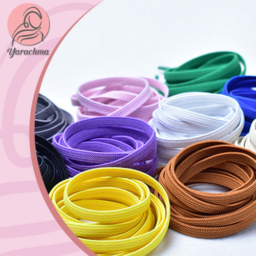 sepasang shoelaces tali sepatu pipih Tali sepatu elastis