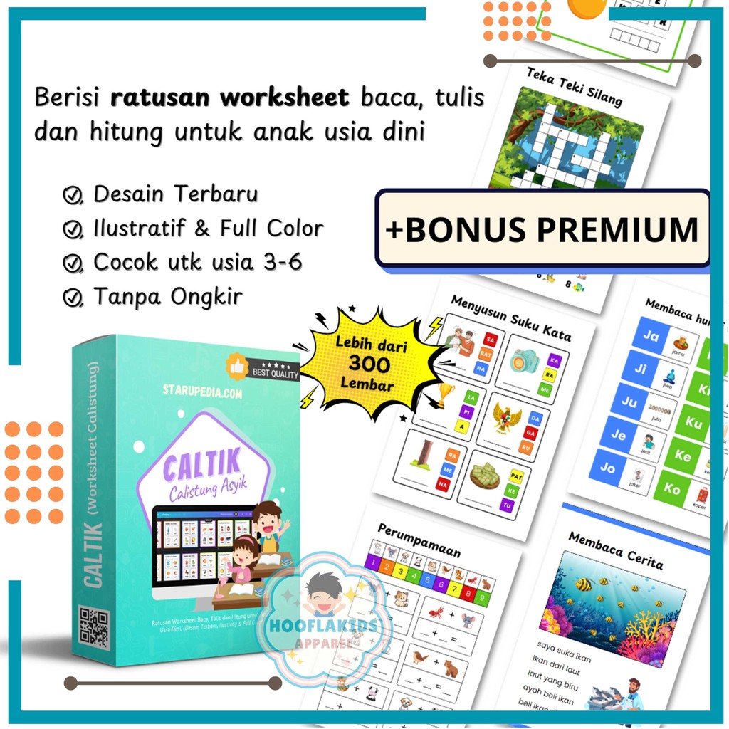 

WORKSHEET CALISTUNG MEMBACA MENULIS BERHITUNG PAUD TK USIA 3 - 7 TAHUN / Buku Lembar Aktivitas Anak Worksheet Calistung