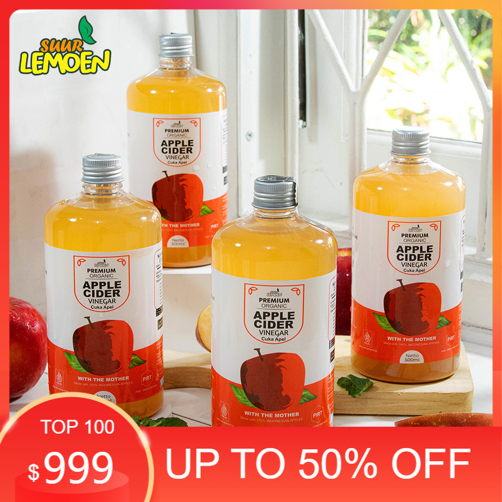 

Suur Lemoen Cuka Apel Original - Premium Organic Apple Cider Vinegar - Paket Hemat 2 Liter - HALAL