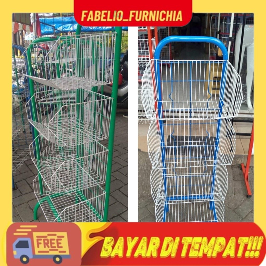 fk42ws Rak Chiki Ceker 4 Susun / Rak Chiki / Rak Ceker 4 Susun / Rak Warna / Rak Serbaguna / Rak Dag