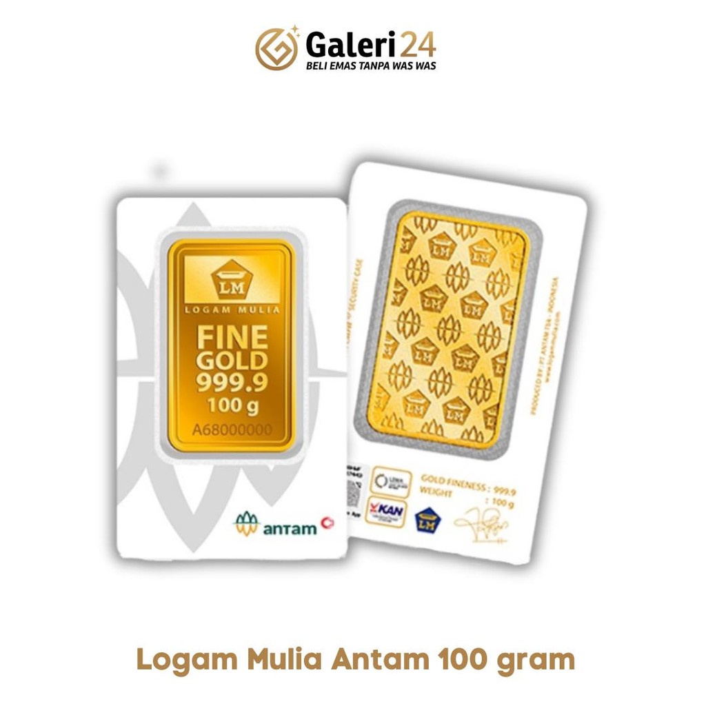 Logam Mulia Antam 100gr (LM) REINVENTED 100 GRAM - Emas Galeri 24