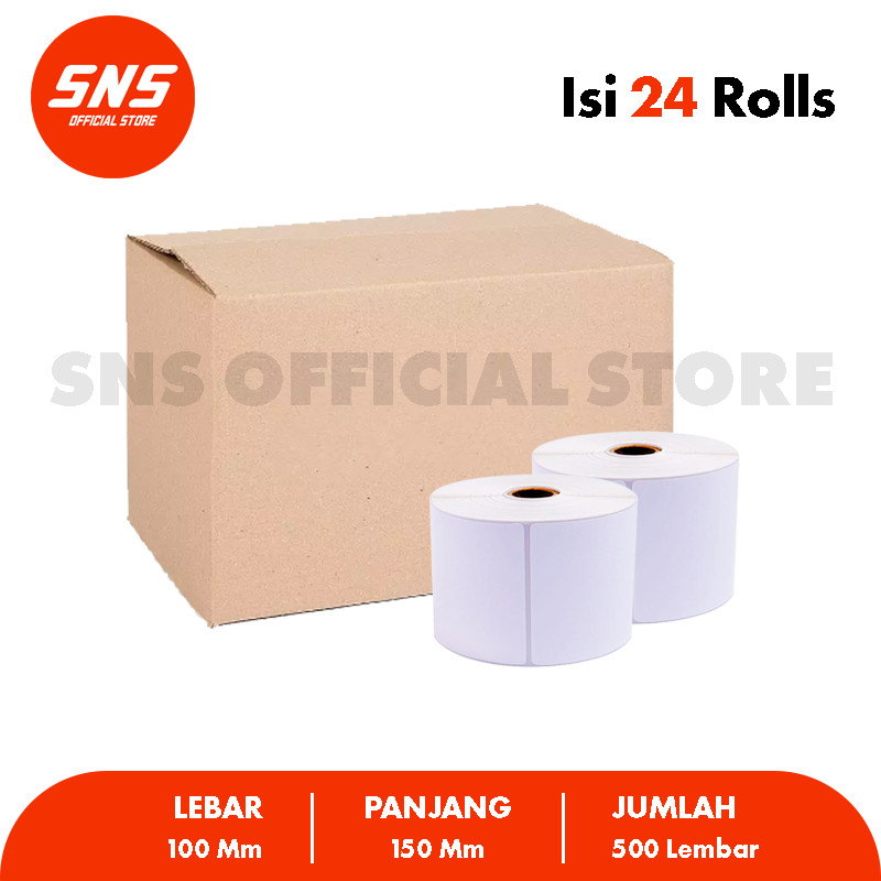 

(1 KARTON) LABEL / KERTAS THERMAL 100x150 mm A6 500 Lemba