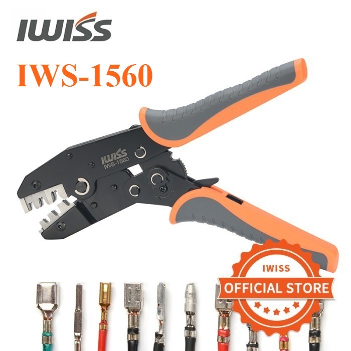 IWISS IWS-1560 Crimping Pliers Suitable For AMP Amp TE Tyco YCO Terminal Crimper Tool Crimp Male And