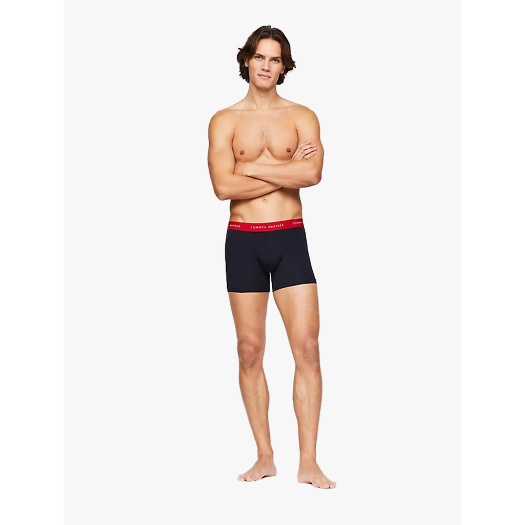 TOMMY HILFIGER - 3-PACK BOXER BRIEFS-NAVY/WHITE/RED
