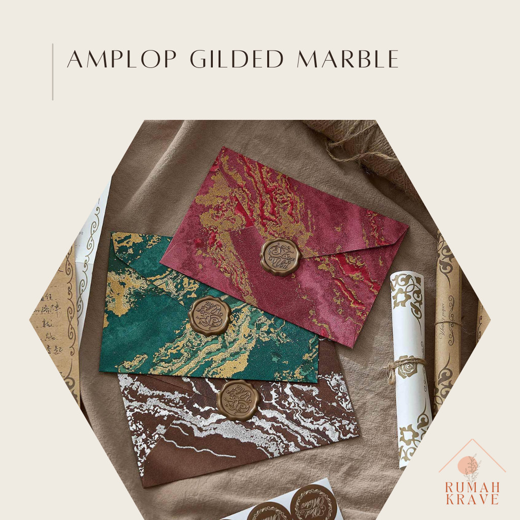 

RUMAH KRAVE - Amplop Gilded Marble Marmer Envelope