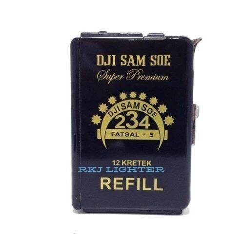 BISA COD Kotak Rokok Plus Korek Api Dji Sam Soe/Kotak Rokok Unik Dji Sam Soe - Hitam