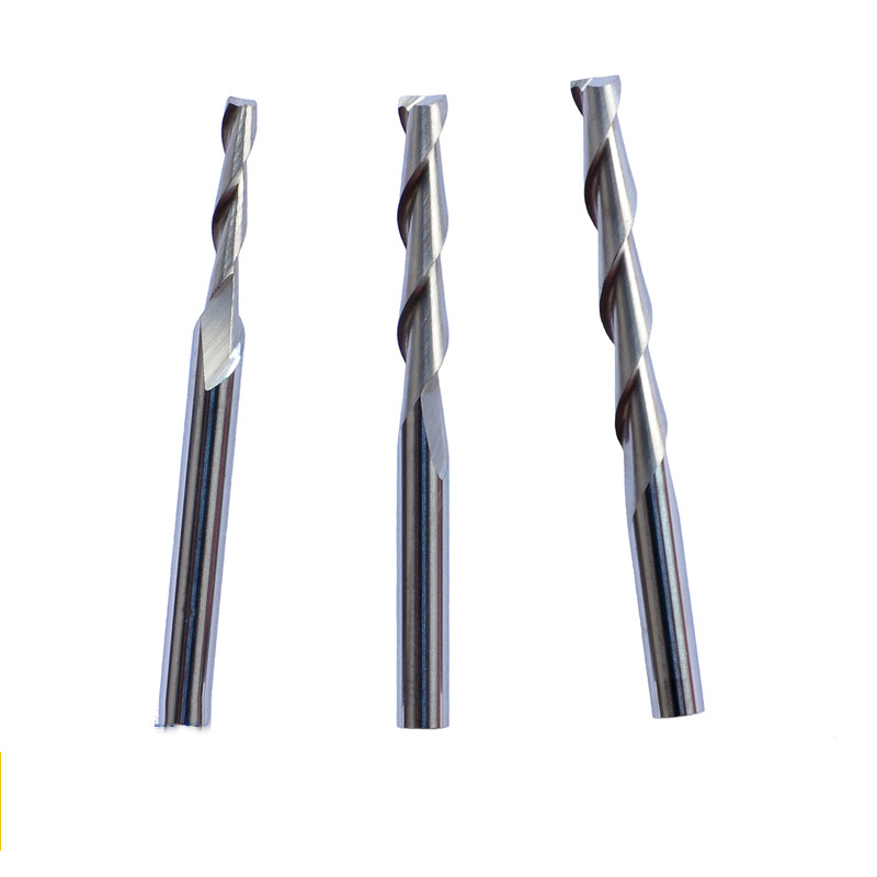 2pcs 2.5mm 2 Flute Carbide Spiral End Mills Router Bit 15mm CEL