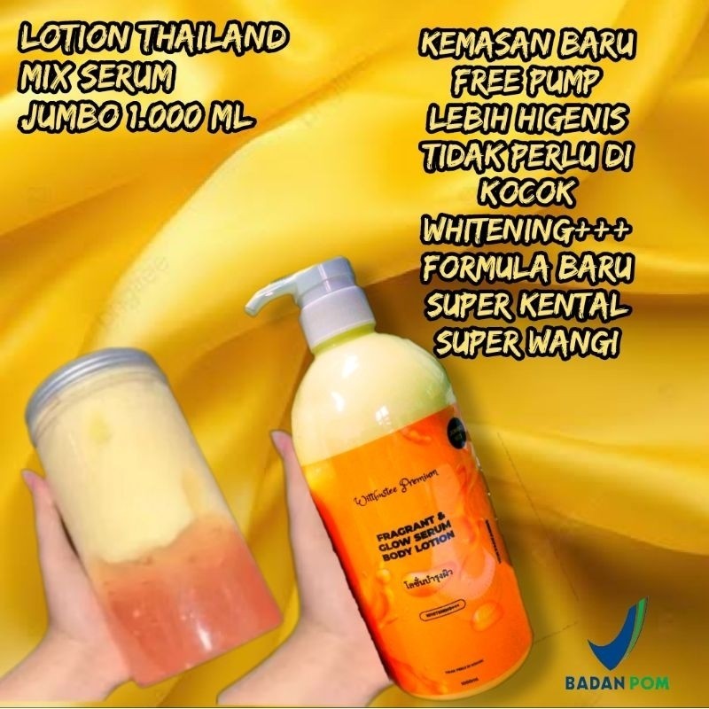 hb Thailand virall 1kg jumbo 1.000 ml bpom mix serum SUPER KENTAL, lotion whitening lotion pemutih b