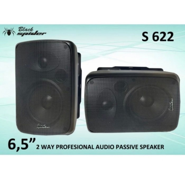 GROSIR SPEAKER BLACK SPIDER 6 INCH S 622 HARGA 1 PASANG