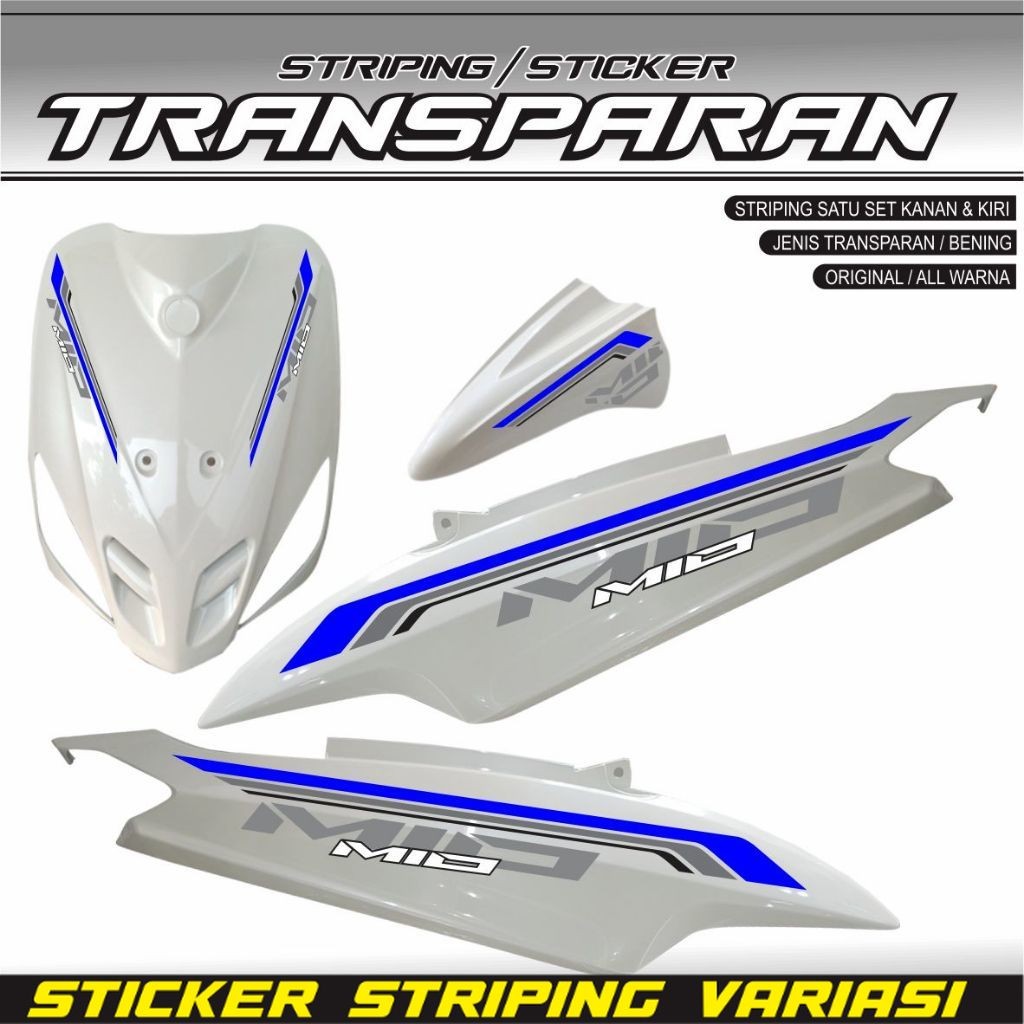 cod / Sticker Bening Transparan Yamaha Mio Old Variasi Design Terbaru