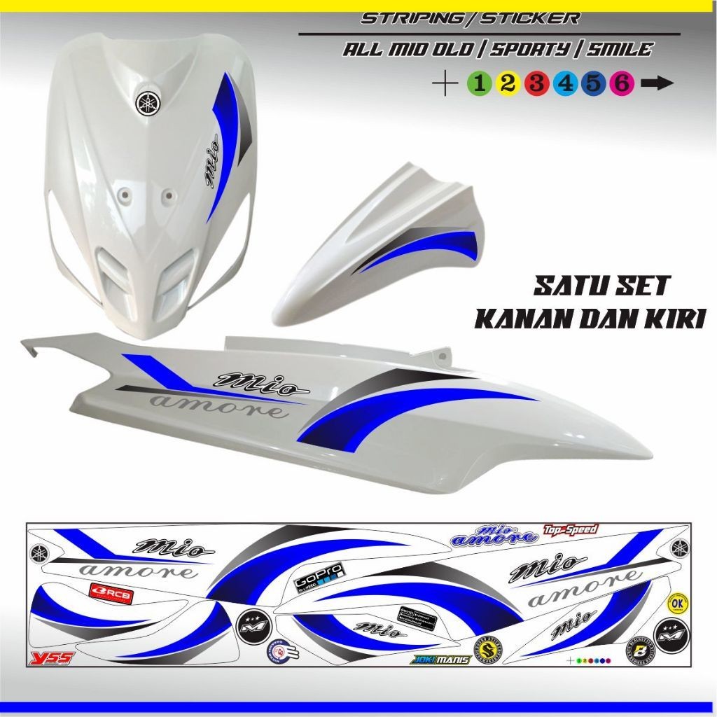 variasi STIKER MIO RACING OLD / STIKER MIO SMILE MIO SPORTY VARIASI STRIPING