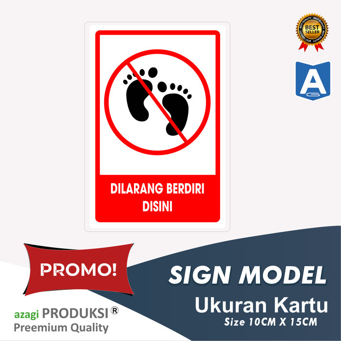 

Promo Sign Stiker Dilarang Menggunakan Sepatu, Tangga Hewan | Size 10x15Cm - Azagi Sign 01, Stiker