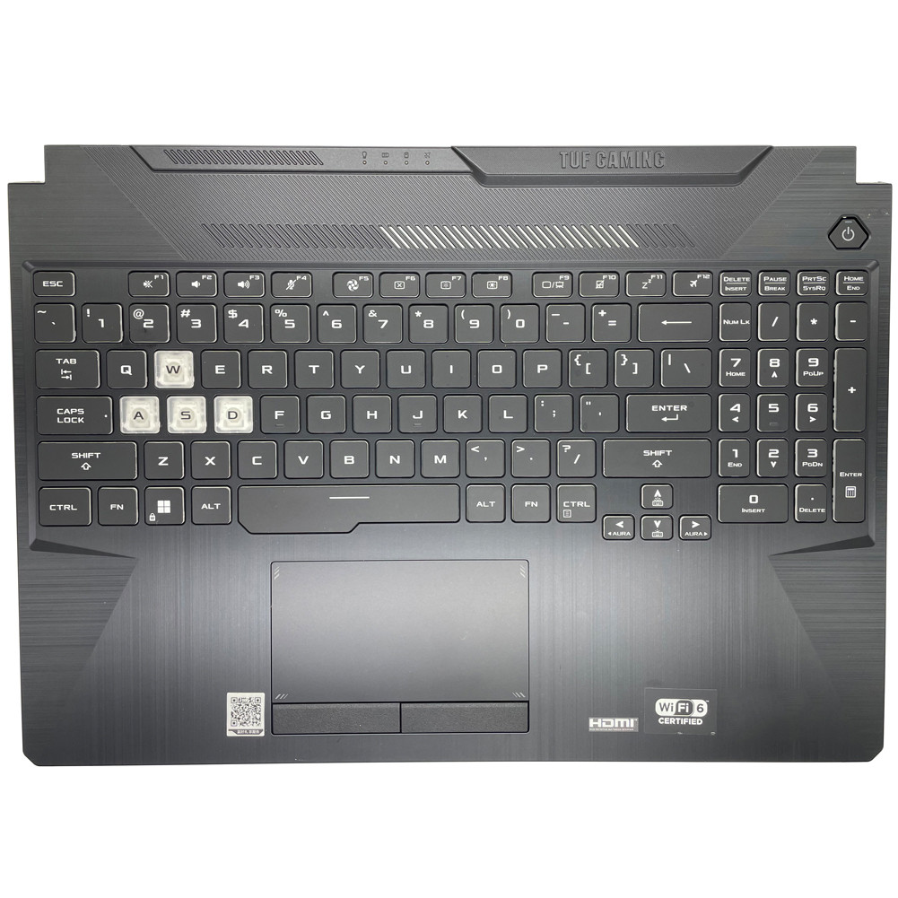 US Backlit Keyboard for Asus TUF Gaming 8 F15 FA506 FX506H fx506lu with air outlet cover