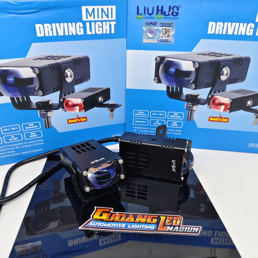 LAMPU LED TEMBAK LASER SLIM HJG LED LASER D2 MINI TIPIS 2 WARNA