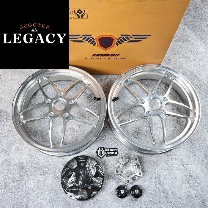 Velg FRANCO Spider Silver Front & Rear Vespa Sprint Primavera GTS