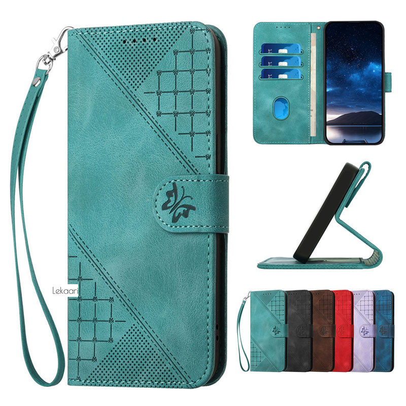 Kasus Kulit Matte untuk Huawei Pura 70 Art Mate 60 P40 P30 P20 P10 Pro Lite Flip Wallet Casing Magne