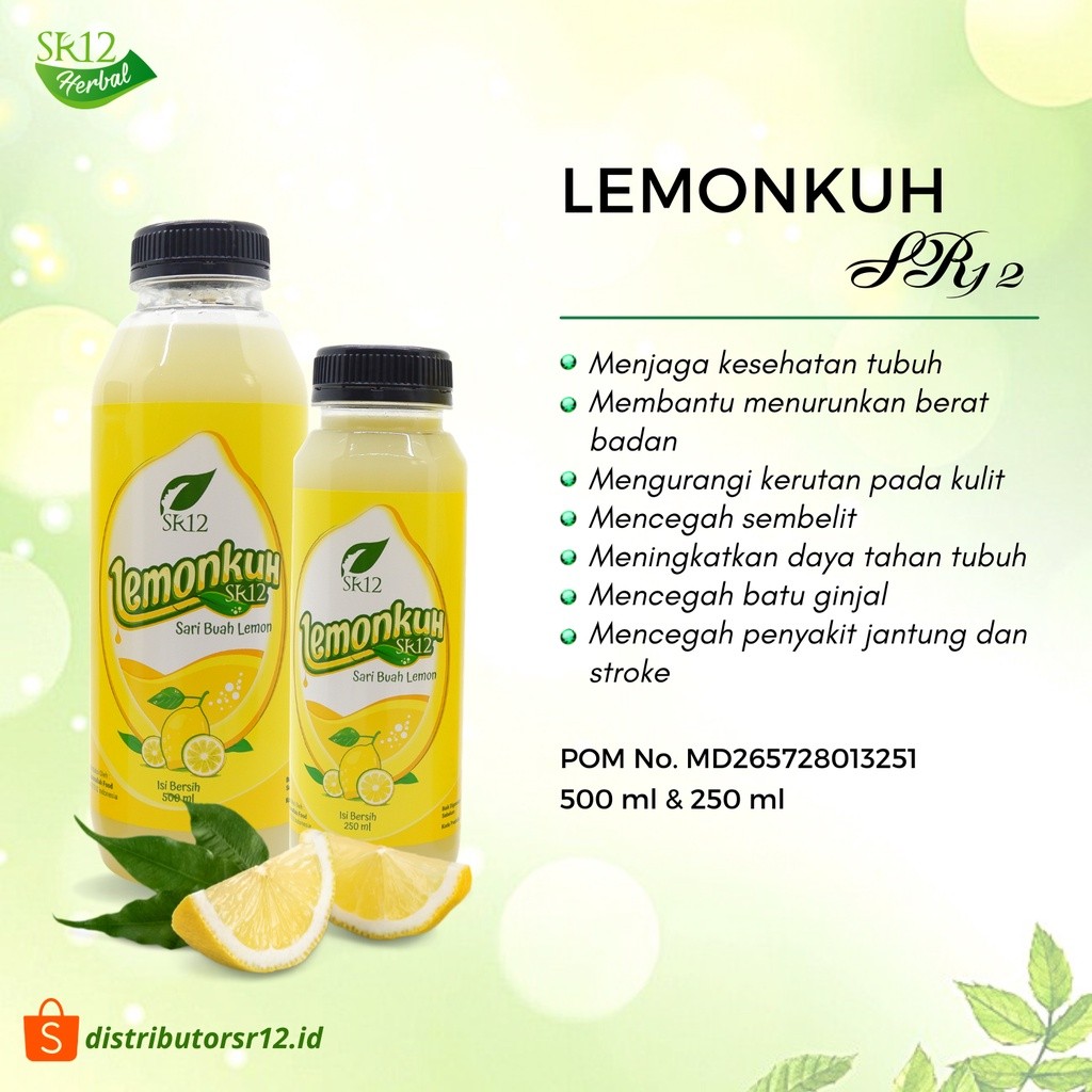 

[GARANSI ORI] Lemonkuh SR12 Sari Buah Lemon Asli Minuman Herbal Daya Tahan Tubuh dan Diet Alami 250 ml 500 ml