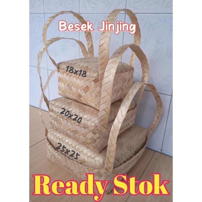 

besek jinjing 25x25 cm, besek hampers, box catering, besek hantaran, | besek bambu hampers kotak hantaran lebaran | Kerajinan Handmade Besek Pordjo