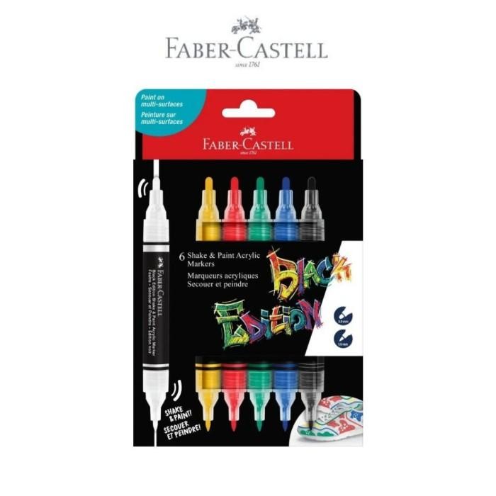 

TERLARIS! Spidol Acrylic Faber Castell Black Edition Shake And Paint - Classic