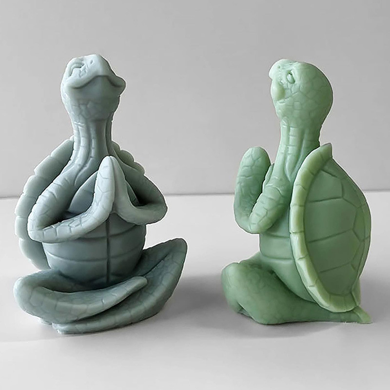 

3D Turtle Master Silicone Mold DIY Yoga Meditation Turtle Candle Gypsum Handicraft Resin Cement Mold Handmade Soap Making Tool