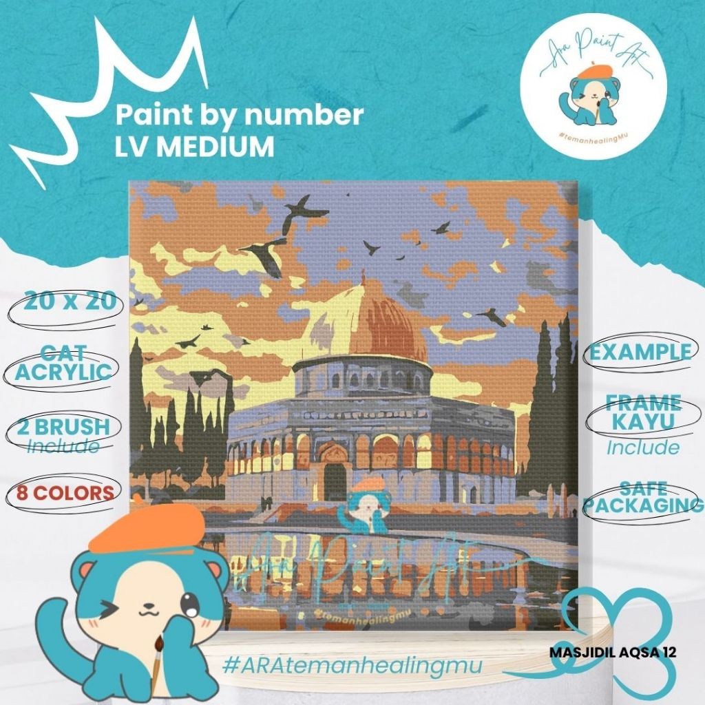 

Ara Paint Art MASJIDIL AQSA SERIES Paint by numbers kit I MASJID AQSA I Painting I Painting by number I Kado Wisuda I Kado unikCO