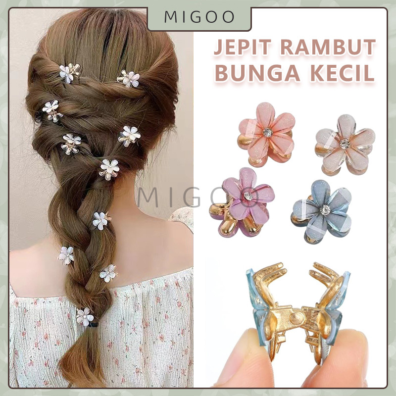 Jepit Rambut Bunga Kecil Korea 5 Pcs / Jepitan Rambut Mini