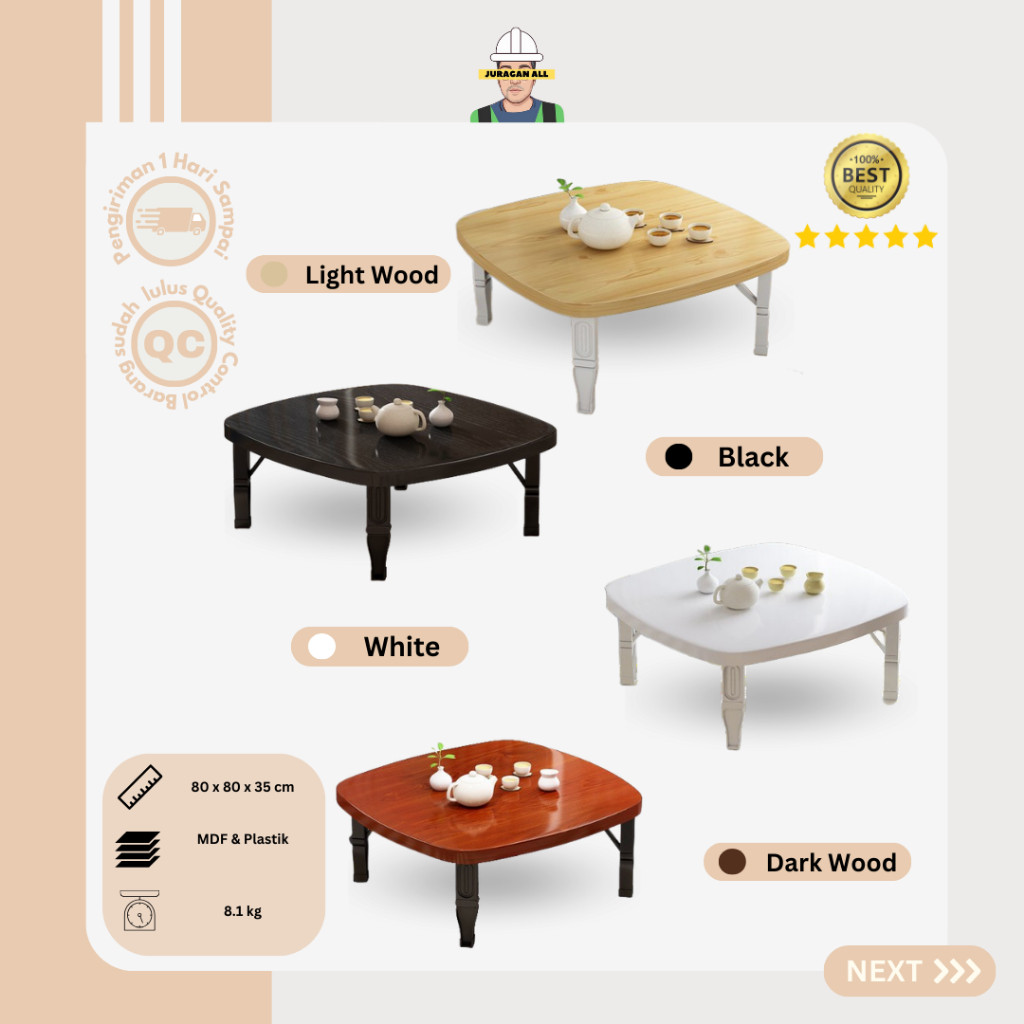 MEJA MAKAN/MEJA LESEHAN/MEJA LIPAT/MEJA TAMU PORTABLE MINIMALIST