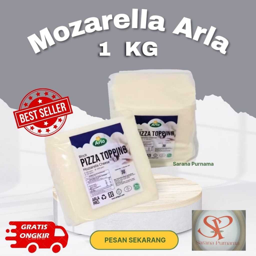 

New Keju Mozarella Arla 1 kg (Halal) Terlaris