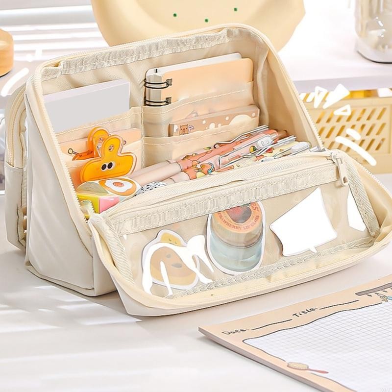 

K0AC High Capacity Pencil Poues Pen Pencil Case Detaable Pencil Organizers Bag