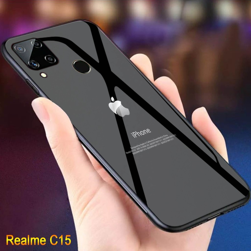 [H01] SoftCase Kaca Realme C15, CASE REALME C15 CASE KACA REALME C15 SOTFCASE GLASS C15 CASE KEREN C