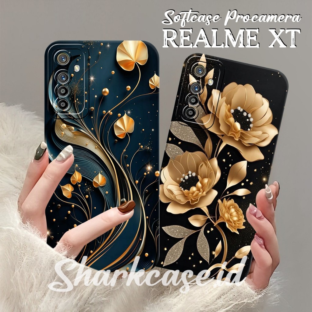 [SHARKCASE] Case Realme XT 5 PRO REALME 5 5i 5s C3 3 REALME 3 PRO C21 C21Y C25Y Motif Bunga Cantik K