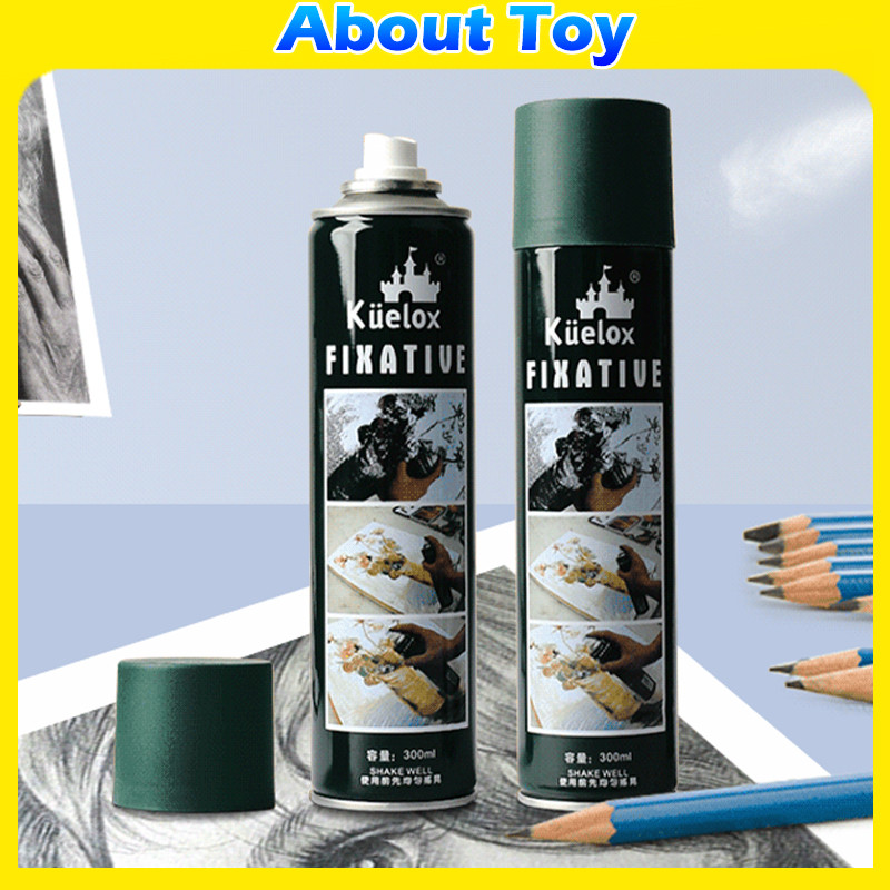 

300ML KUELOX Fixative Spray Lukis Drawing Professional Spray Varnish Lukisan Pelindung Lukisan Pensil / Painting / Sketch Mengisolasi Udara, Lukisan Minyak Tidak Menguning