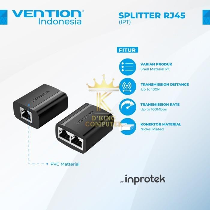 Vention Splitter Kabel LAN Splitter RJ45 Portable 100Mbps IPT