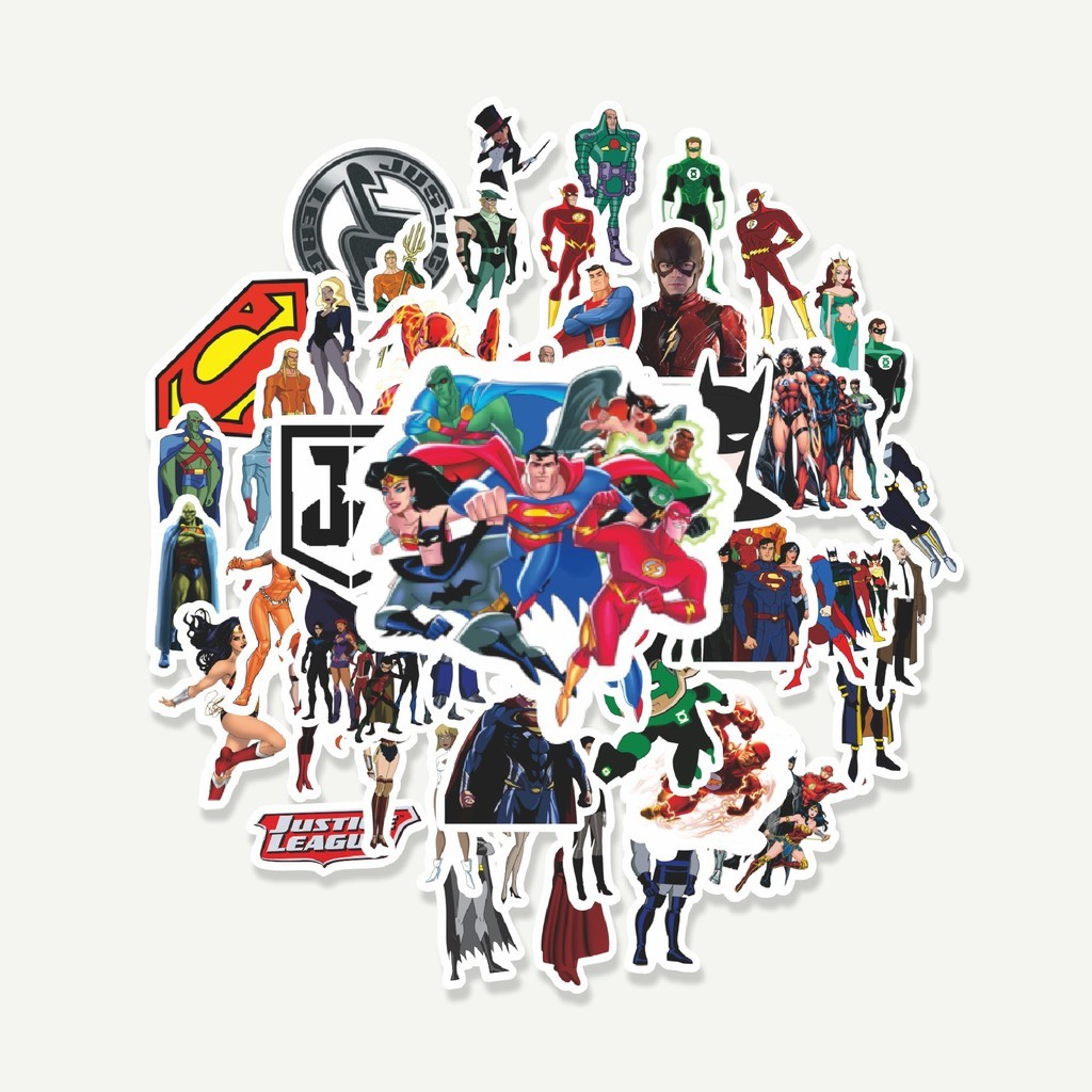 

Sticker Pack Sticker Kartun Justice League Sticker | Sticker TUMBLR | Stiker LAPTOP KOPER HELM