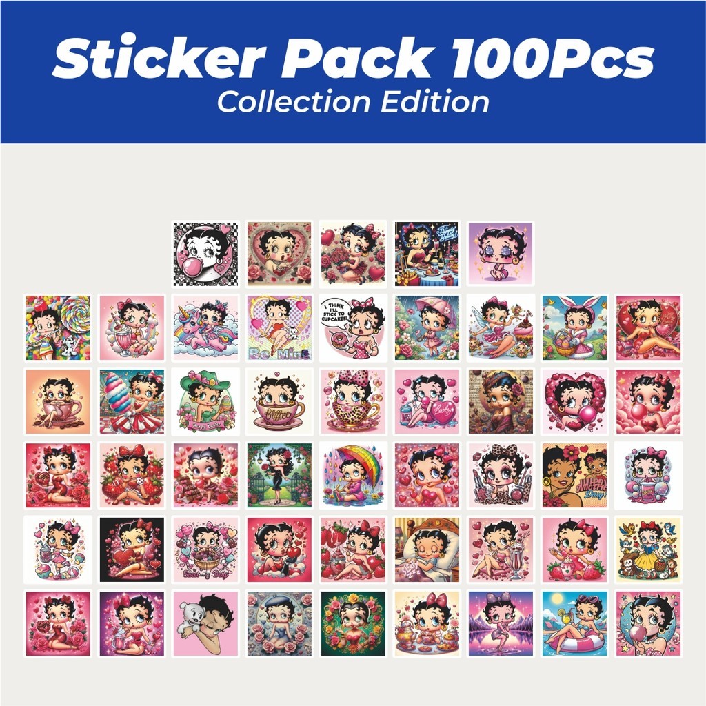 

Hot Stiker Kartun Betty Boop Versi 3 Lucu Anti Air Stikers Berperekat Waterproof Sticker Decal Buat Motor Helm Buku Journal Koper Casing HP Laptop Botol Minum