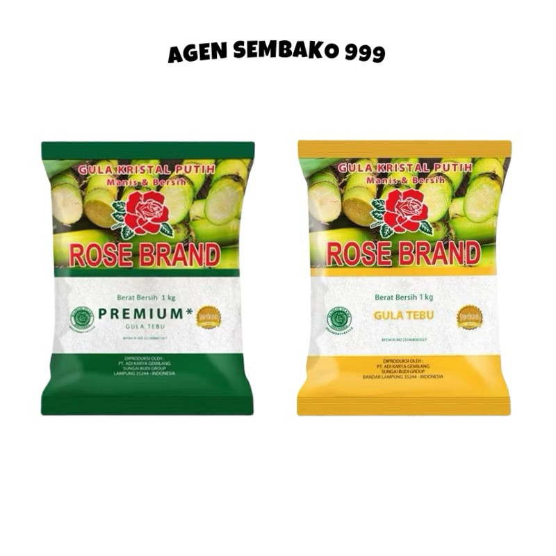 

rose brand gula pasir 1kg murni tebu pilihan